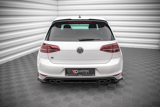Heck Ansatz Flaps Diffusor V.3 für Volkswagen Golf R Mk7 schwarz matt