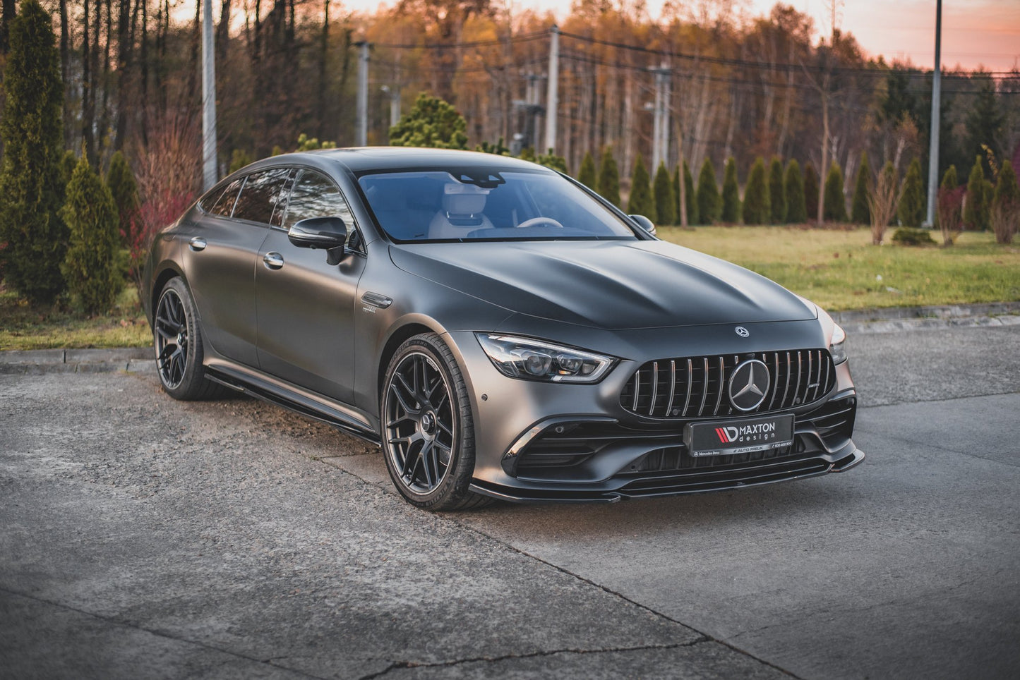Front Ansatz V.1 für Mercedes-AMG GT 53 4-Door Coupe schwarz Hochglanz