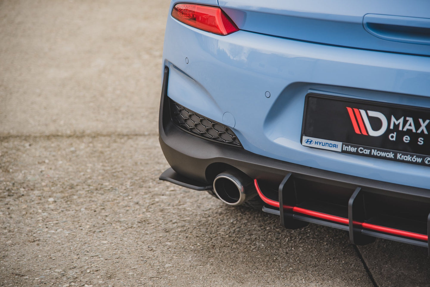 Robuste Racing Heck Ansatz Flaps Diffusor für Hyundai I30 N Mk3 Hatchback