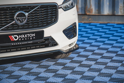 Front Ansatz V.1 für Volvo XC60 Mk2 R-Design schwarz Hochglanz