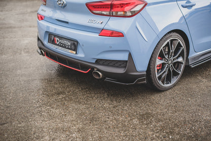 Heck Ansatz Flaps Diffusor V.3 für Hyundai I30 N Mk3 Hatchback Carbon Look