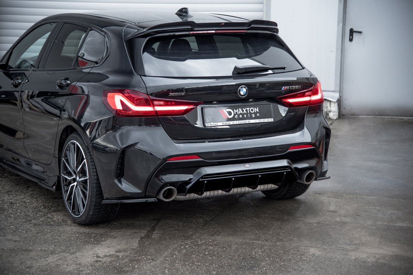 Heck Ansatz Flaps Diffusor V.3 für BMW 1er F40 M-Paket/ M135i schwarz matt
