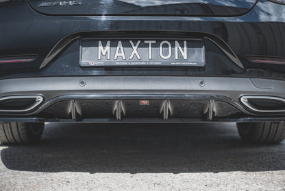 Diffusor Heck Ansatz für Mercedes-Benz CLS AMG-Line C257 schwarz matt