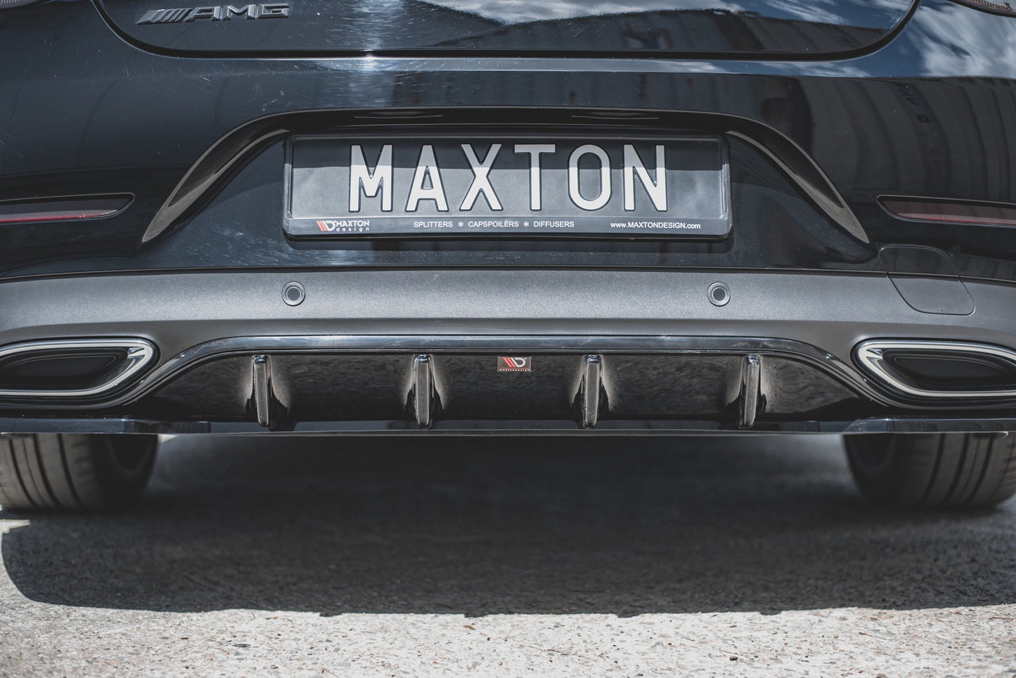 Diffusor Heck Ansatz für Mercedes-Benz CLS AMG-Line C257 Carbon Look