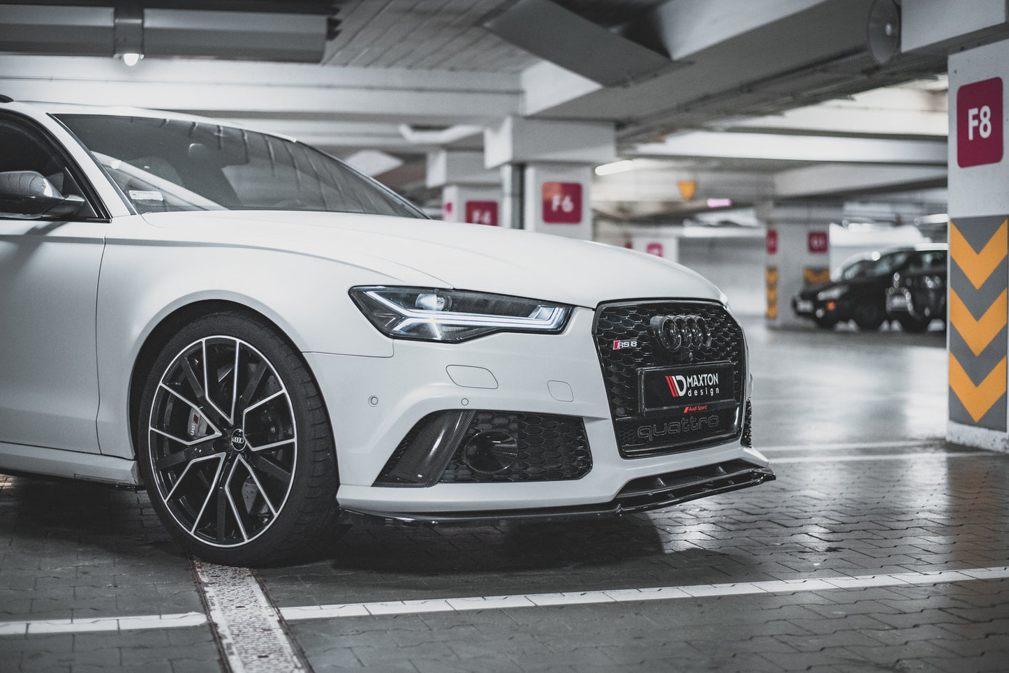 Front Ansatz V.4 für Audi RS6 C7 schwarz Hochglanz