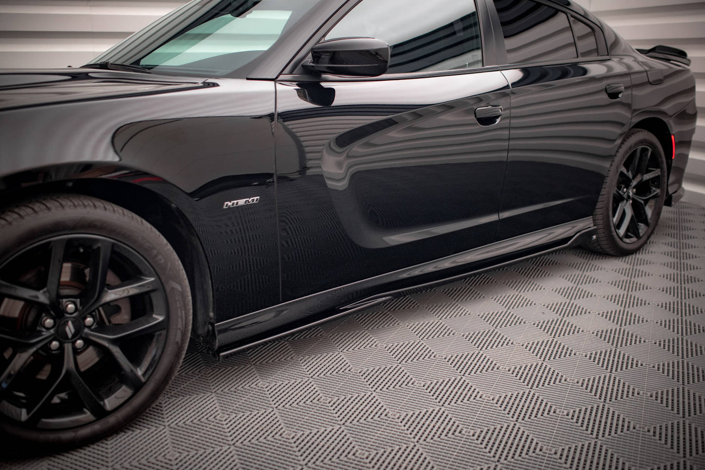 Seitenschweller Ansatz für Dodge Charger SRT Mk7 Facelift Carbon Look
