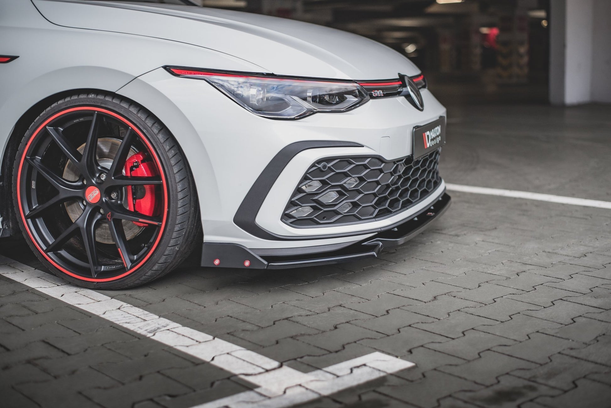 Front Ansatz +Flaps für V.2 Volkswagen Golf 8 GTI