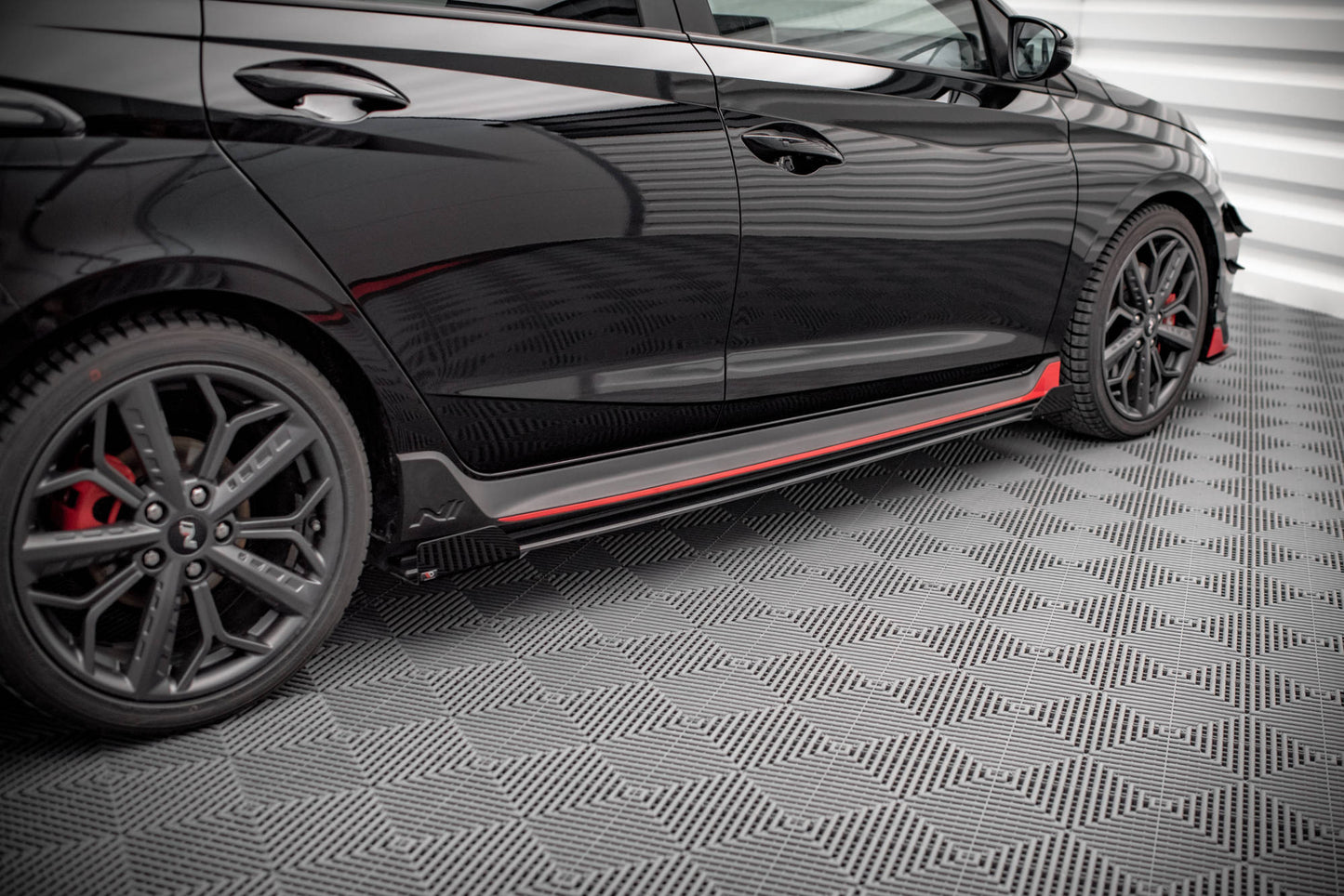 Side Flaps Hyundai I20 N Mk3 schwarz Hochglanz