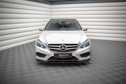 Front Ansatz V.1 für Mercedes-Benz E AMG-Line Limousine W212 Facelift schwarz matt