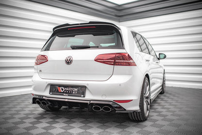 Heck Ansatz Flaps Diffusor V.4 für Volkswagen Golf R Mk7 schwarz Hochglanz