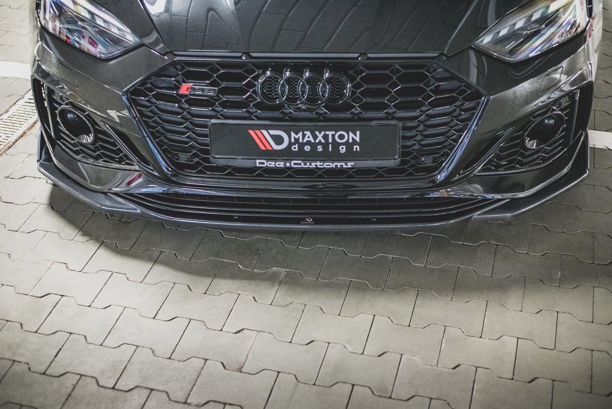 Front Ansatz +Flaps für V.1 Audi RS5 F5 Facelift