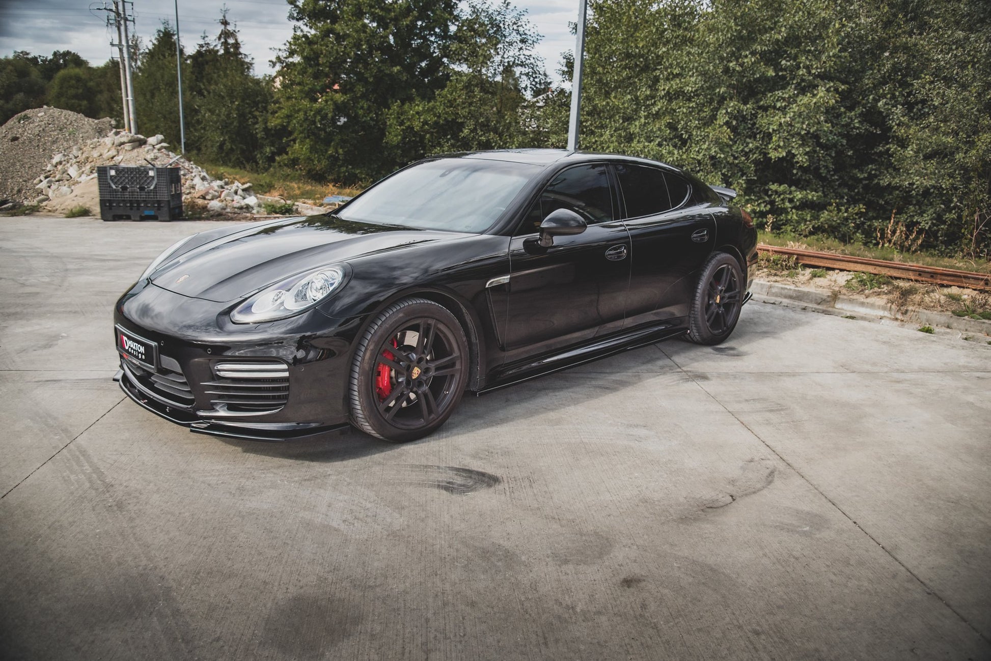 Seitenschweller Ansatz für V.1 für Porsche Panamera Turbo 970 Facelift Carbon Look