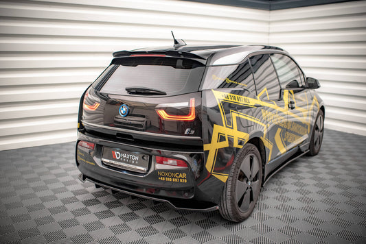 Mittlerer Diffusor Heck Ansatz DTM Look für BMW i3 Mk1 Facelift schwarz matt