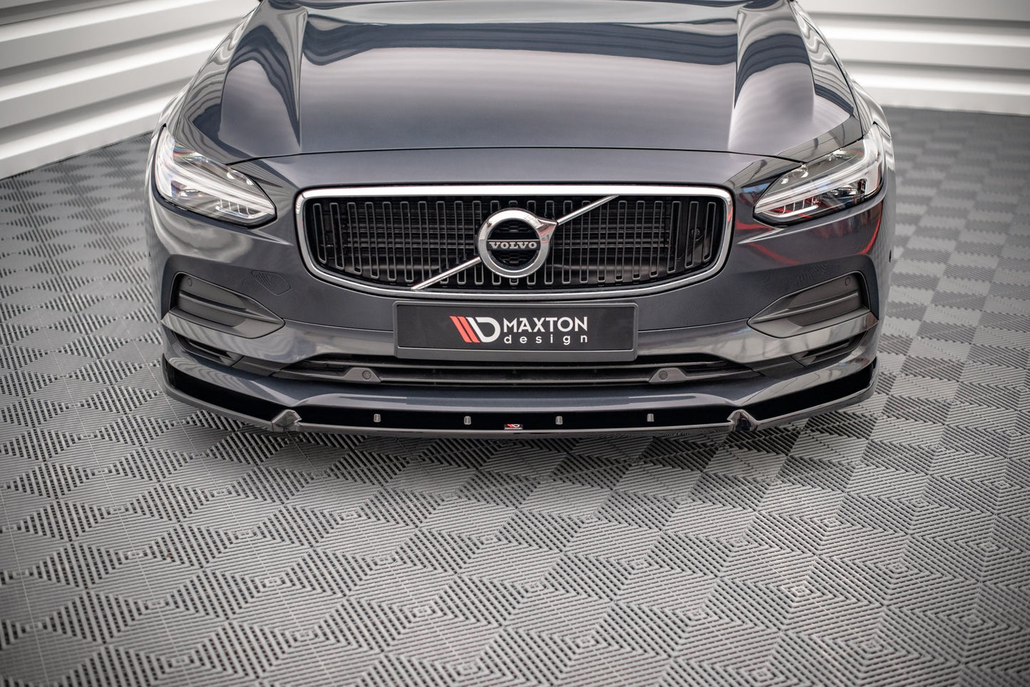 Front Ansatz V.2 für Volvo V90 Mk2 schwarz matt