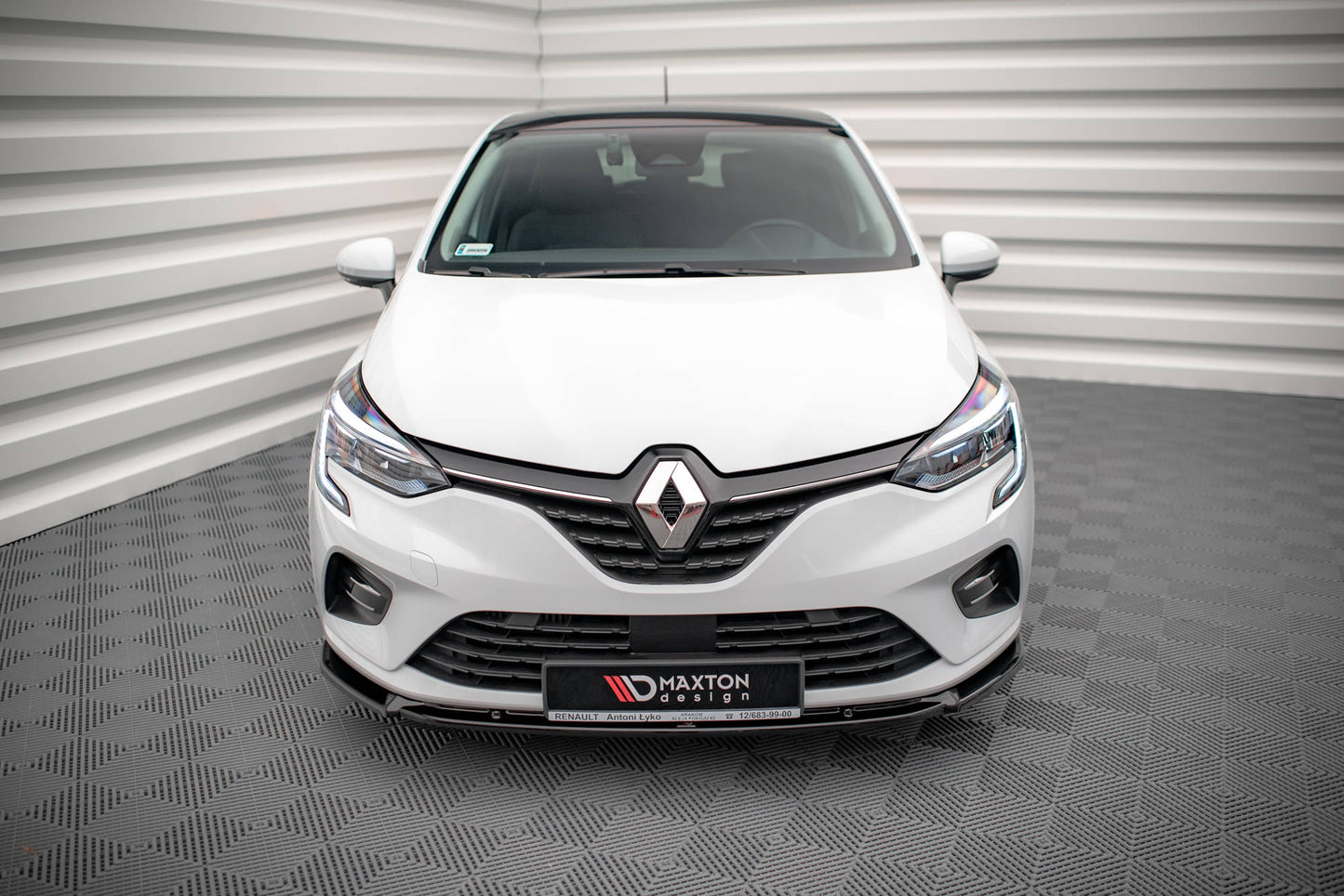 Front Ansatz V.2 für Renault Clio Mk5 schwarz Hochglanz