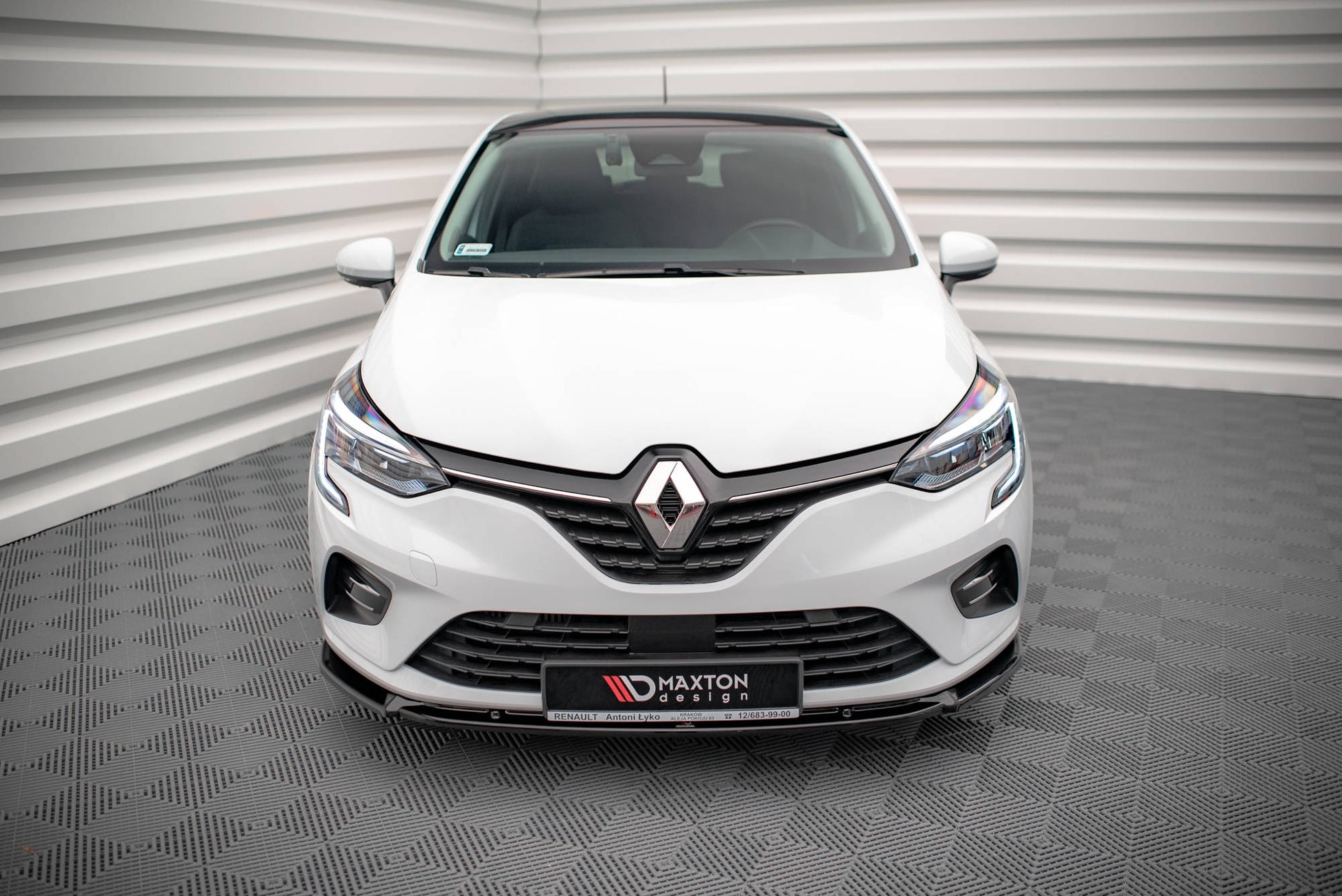 Front Ansatz V.2 für Renault Clio Mk5 schwarz Hochglanz