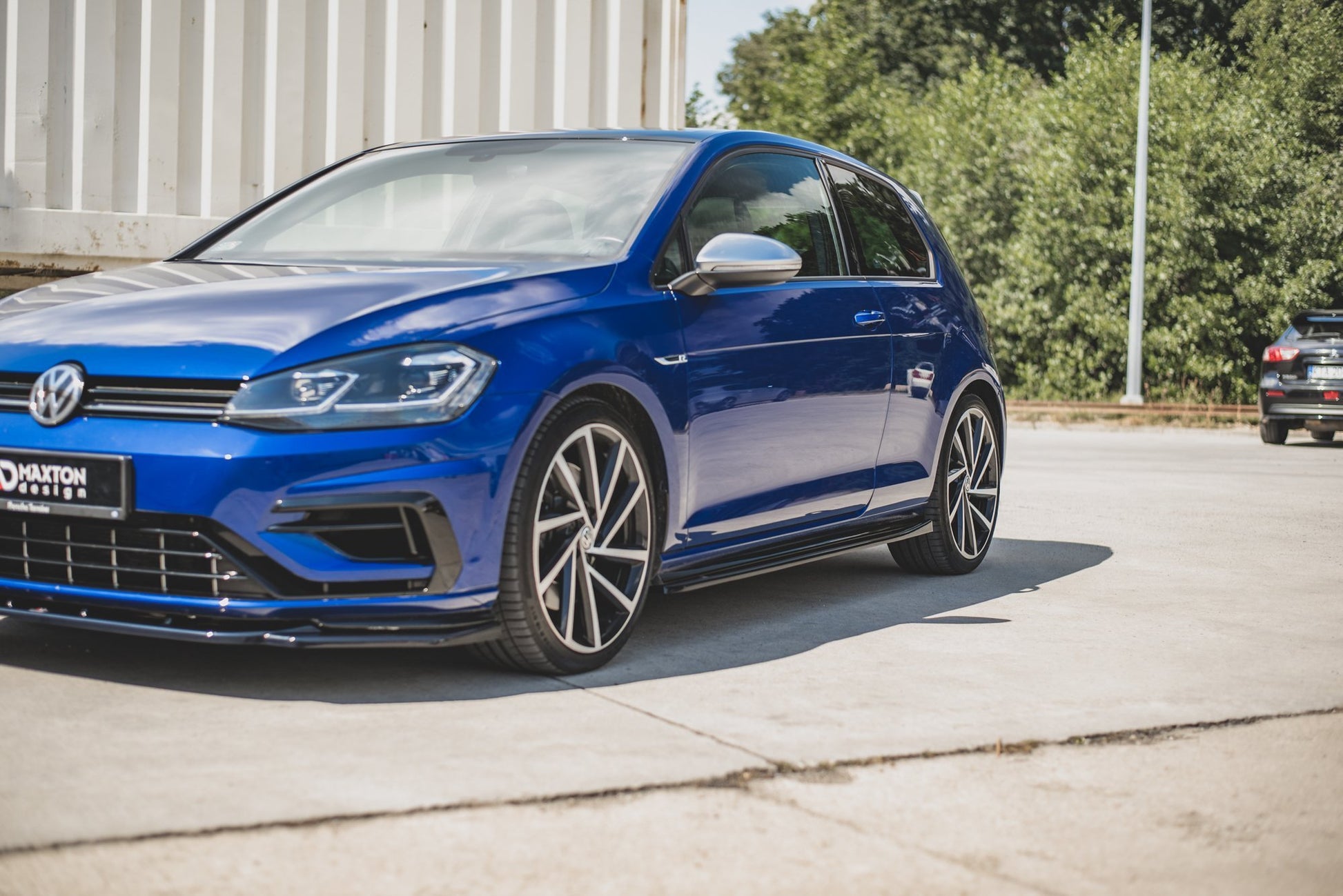 Seitenschweller Ansatz für V.4 VW Golf 7 R / R-Line Facelift schwarz matt