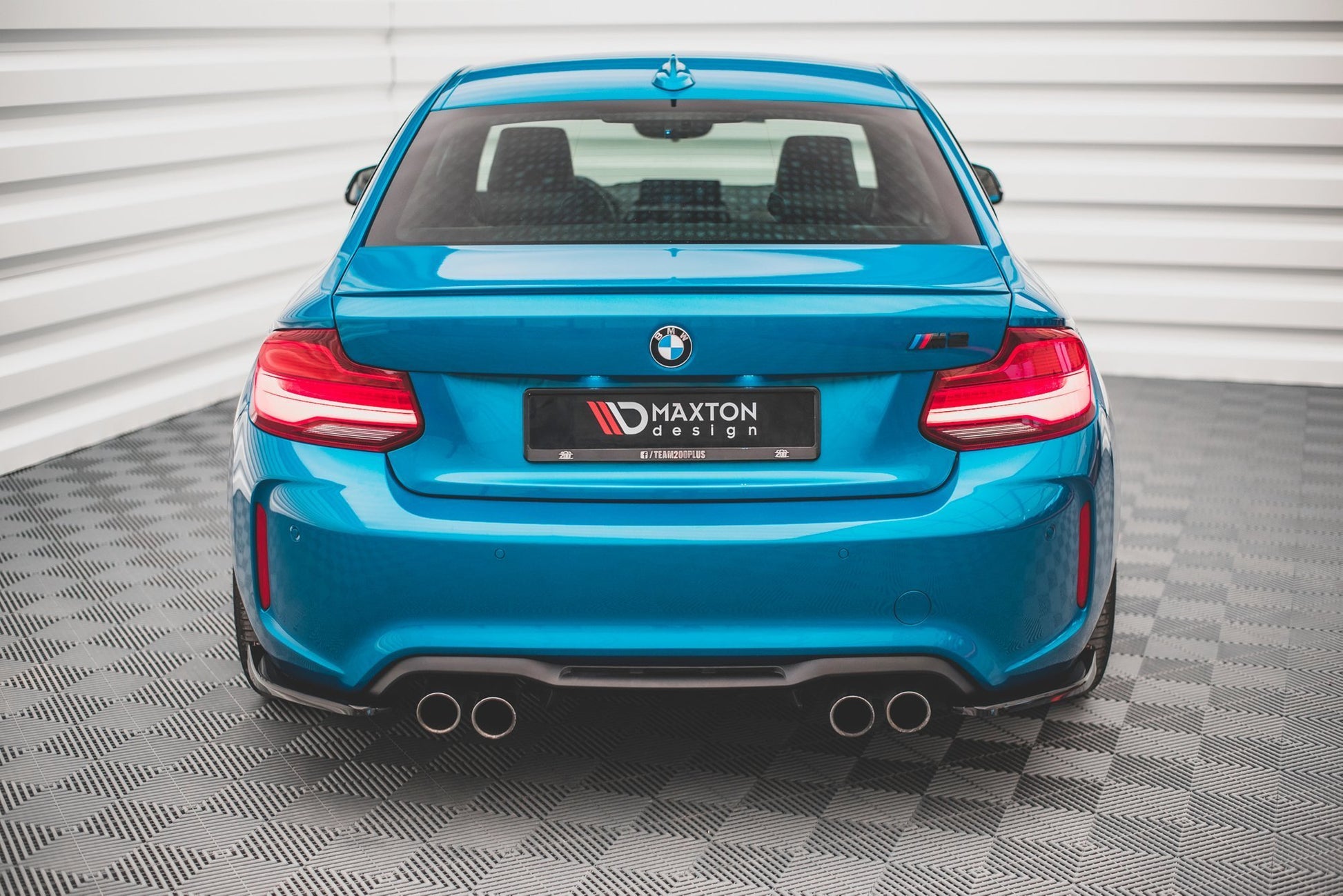 Heck Ansatz Flaps Diffusor V.2 für BMW M2 F87 schwarz matt