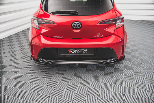 Mittlerer Diffusor Heck Ansatz für Toyota Corolla GR Sport Hatchback XII schwarz Hochglanz