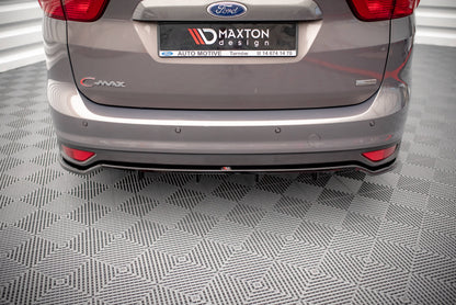 Mittlerer Diffusor Heck Ansatz DTM Look für Ford C-Max Mk2 schwarz Hochglanz