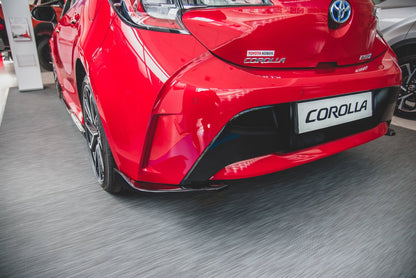 Heck Ansatz Flaps Diffusor für Toyota Corolla XII Hatchback schwarz matt