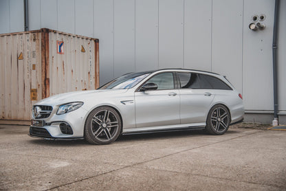 Seitenschweller Ansatz für Mercedes-Benz E63 AMG Kombi/Limousine S213/W213 schwarz matt