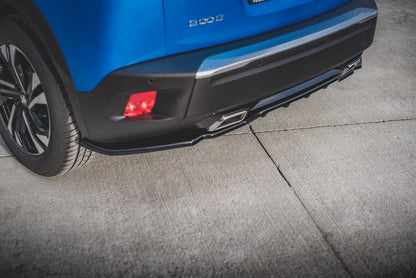 Mittlerer Diffusor Heck Ansatz DTM Look für Peugeot 2008 Mk2 Carbon Look