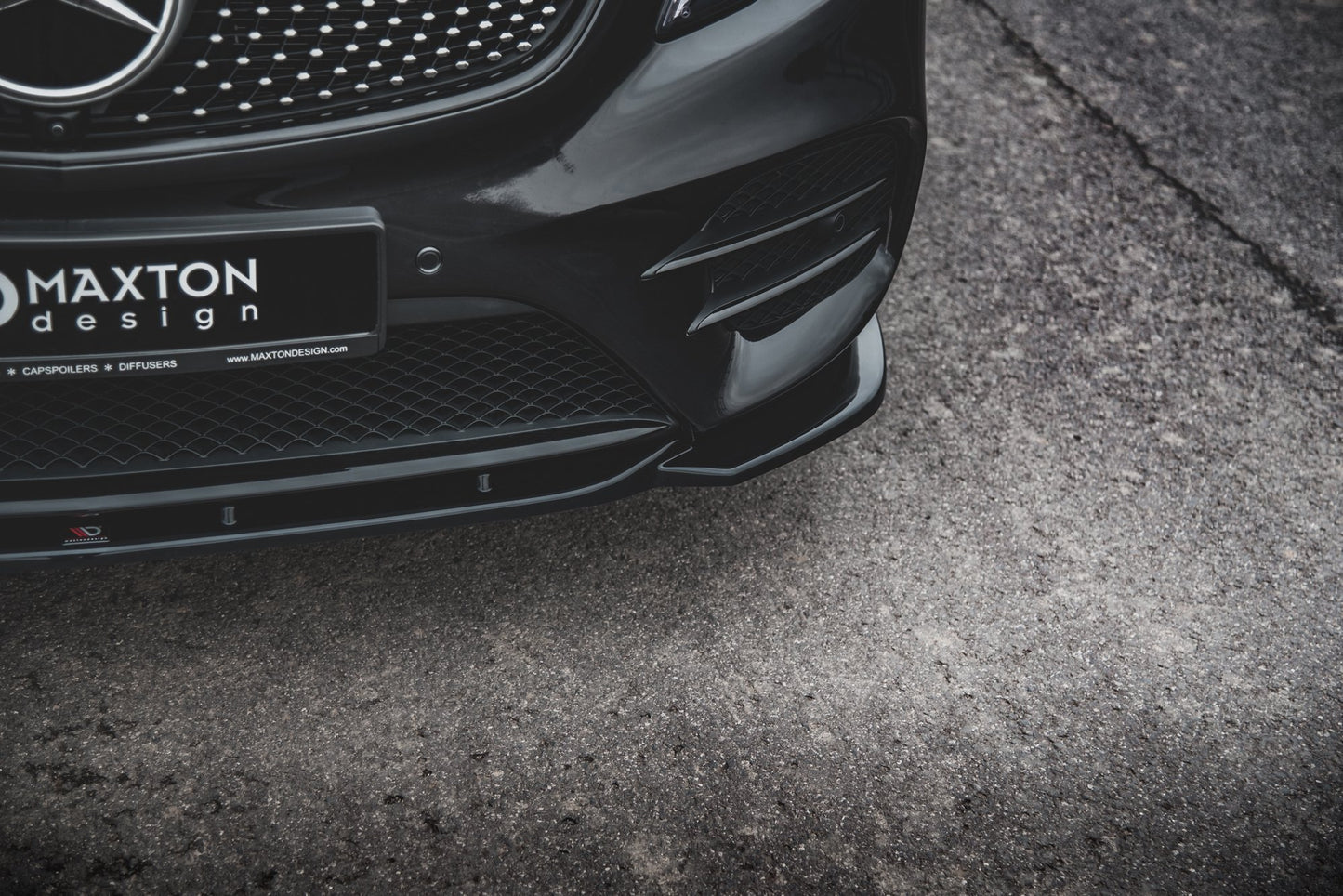 Front Ansatz V.1 für Mercedes-Benz V-Klasse AMG-Line W447 Facelift schwarz matt