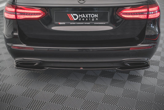 Mittlerer Diffusor Heck Ansatz für Mercedes-Benz E W213 schwarz Hochglanz
