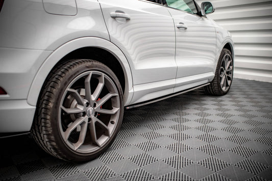 Seitenschweller Ansatz für Audi Q3 8U Facelift Carbon Look