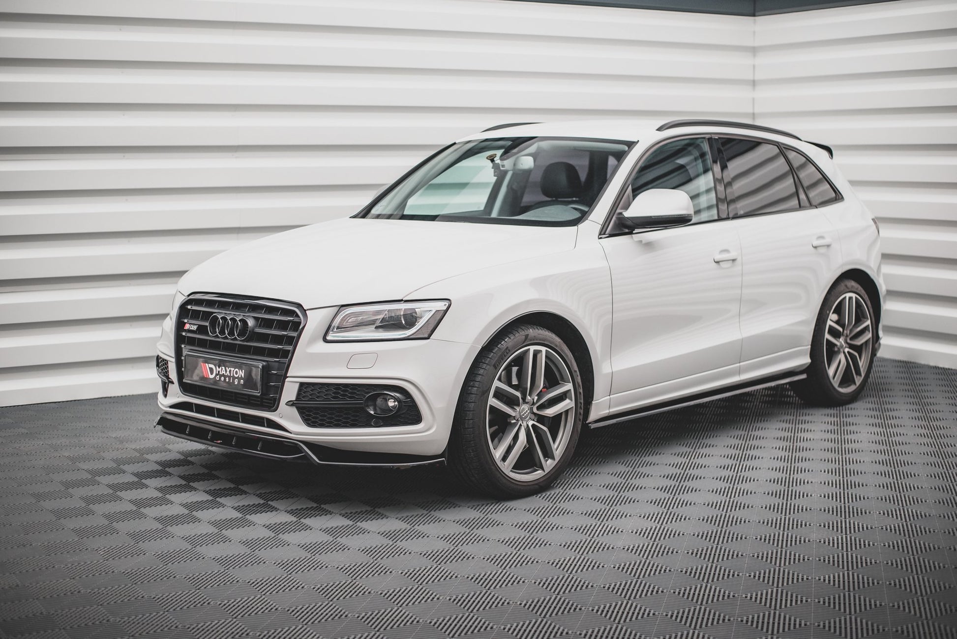 Seitenschweller Ansatz für Audi SQ5 Mk1 (8R) schwarz matt