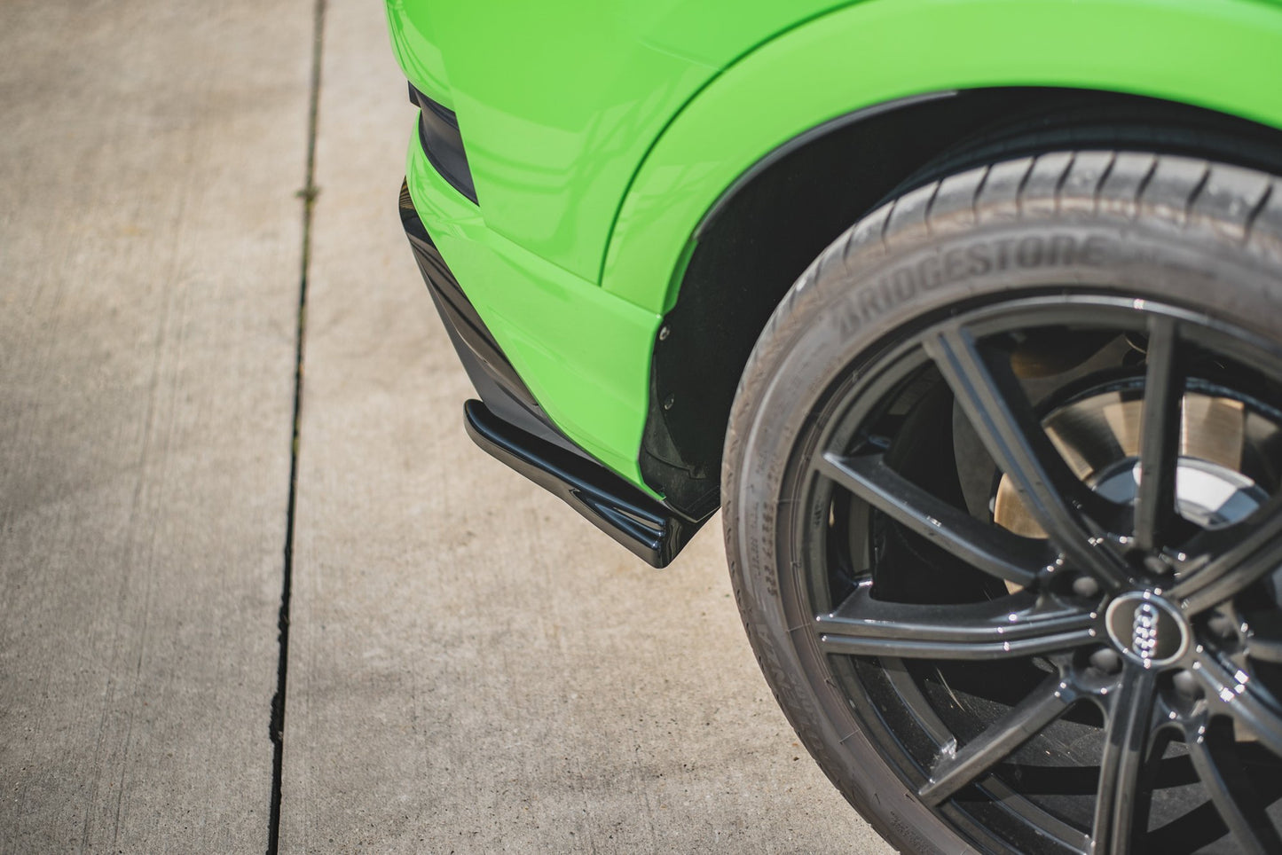 Heck Ansatz Flaps Diffusor für Audi RSQ3 F3 schwarz matt