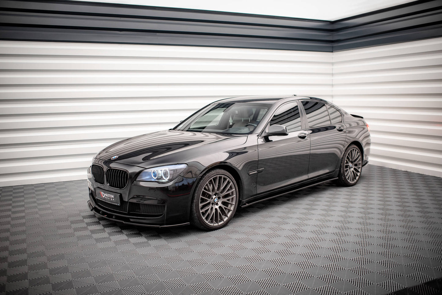 Seitenschweller Ansatz für BMW 7 M-Paket F01 schwarz Hochglanz