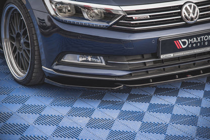Front Ansatz V.1 für Volkswagen Passat B8 schwarz Hochglanz