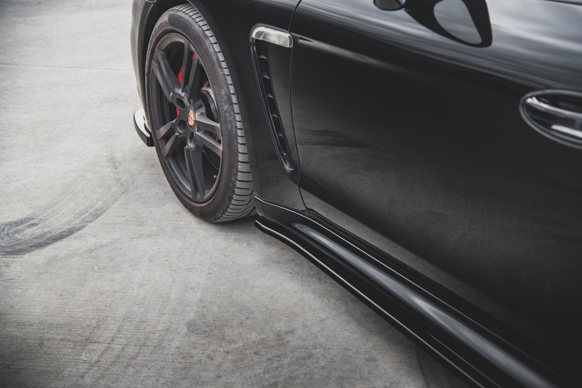 Seitenschweller Ansatz für V.2 für Porsche Panamera Turbo 970 Facelift Carbon Look