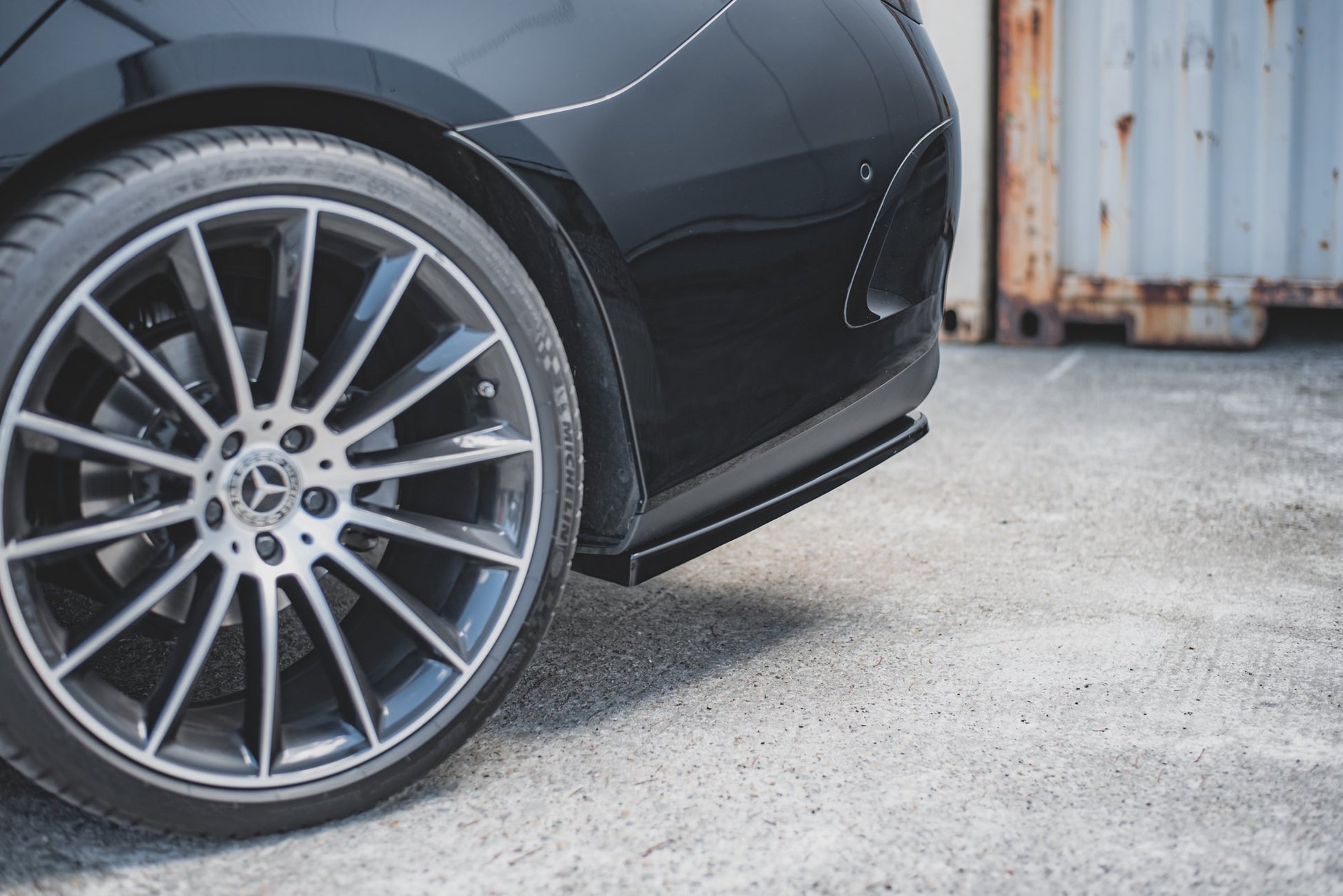 Mittlerer Diffusor Heck Ansatz für Mercedes-Benz CLS AMG-Line C257 Carbon Look