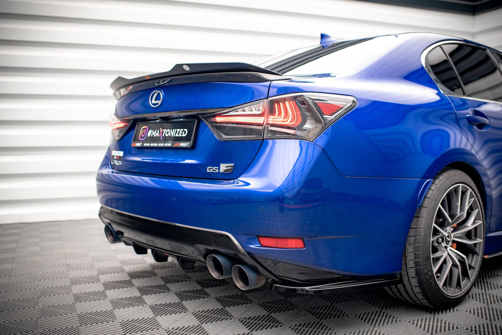 Diffusor Heck Ansatz für Lexus GS F Mk4 Facelift Carbon Look