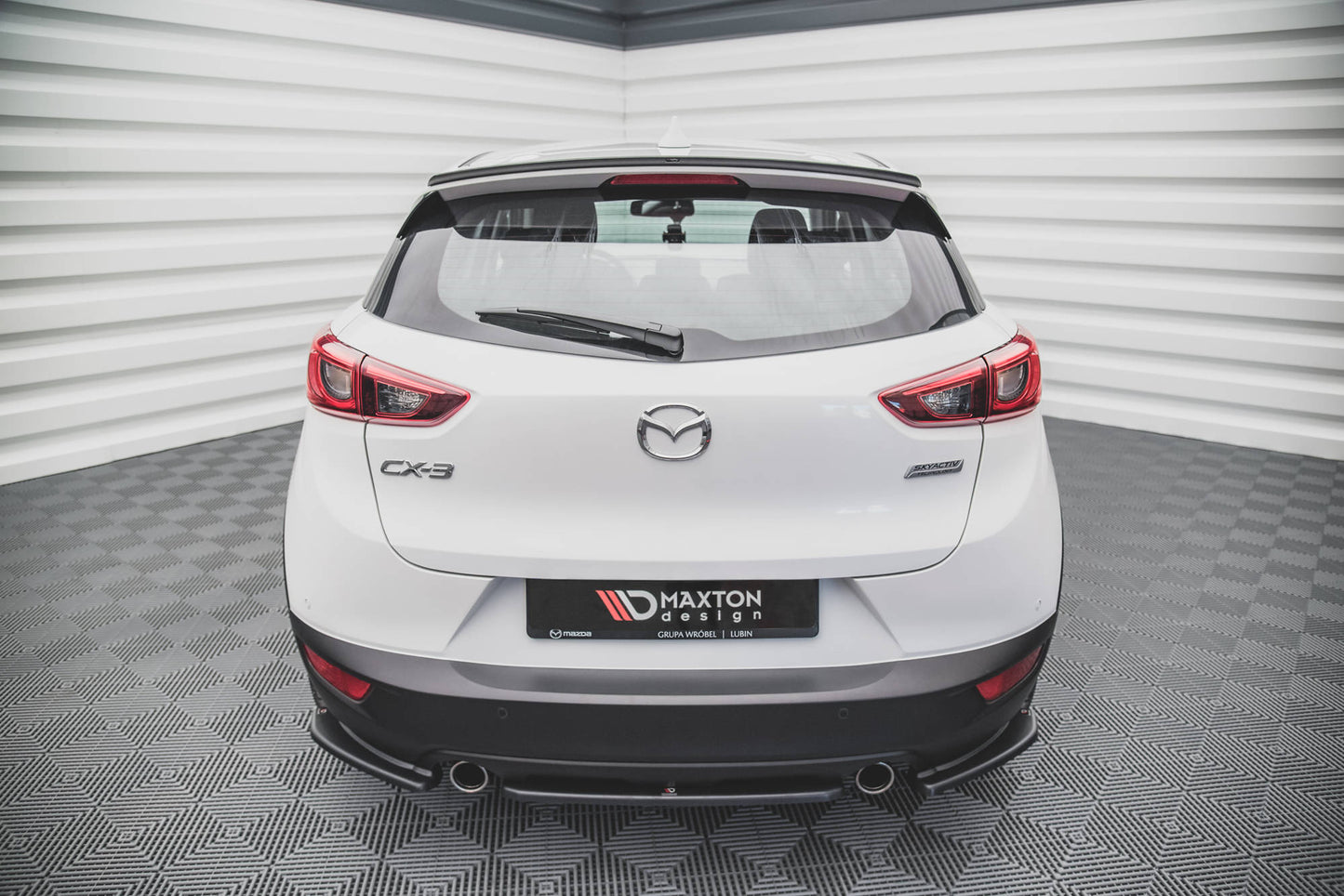 Heck Ansatz Flaps Diffusor für Mazda CX-3 Carbon Look
