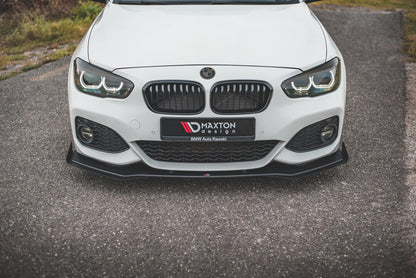 Robuste Racing Front Ansatz V.3 für passend +Flaps für BMW 1er F20 M-Paket Facelift / M140i  schwarz Hochglanz