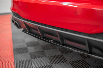 Mittlerer Diffusor Heck Ansatz für Audi S7 C8 schwarz matt
