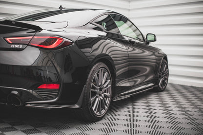 Seitenschweller Ansatz für Infiniti Q60 S Mk2 schwarz matt