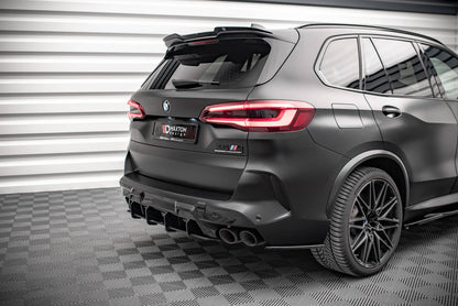 Heck Ansatz Flaps Diffusor für BMW X5M F95 schwarz Hochglanz