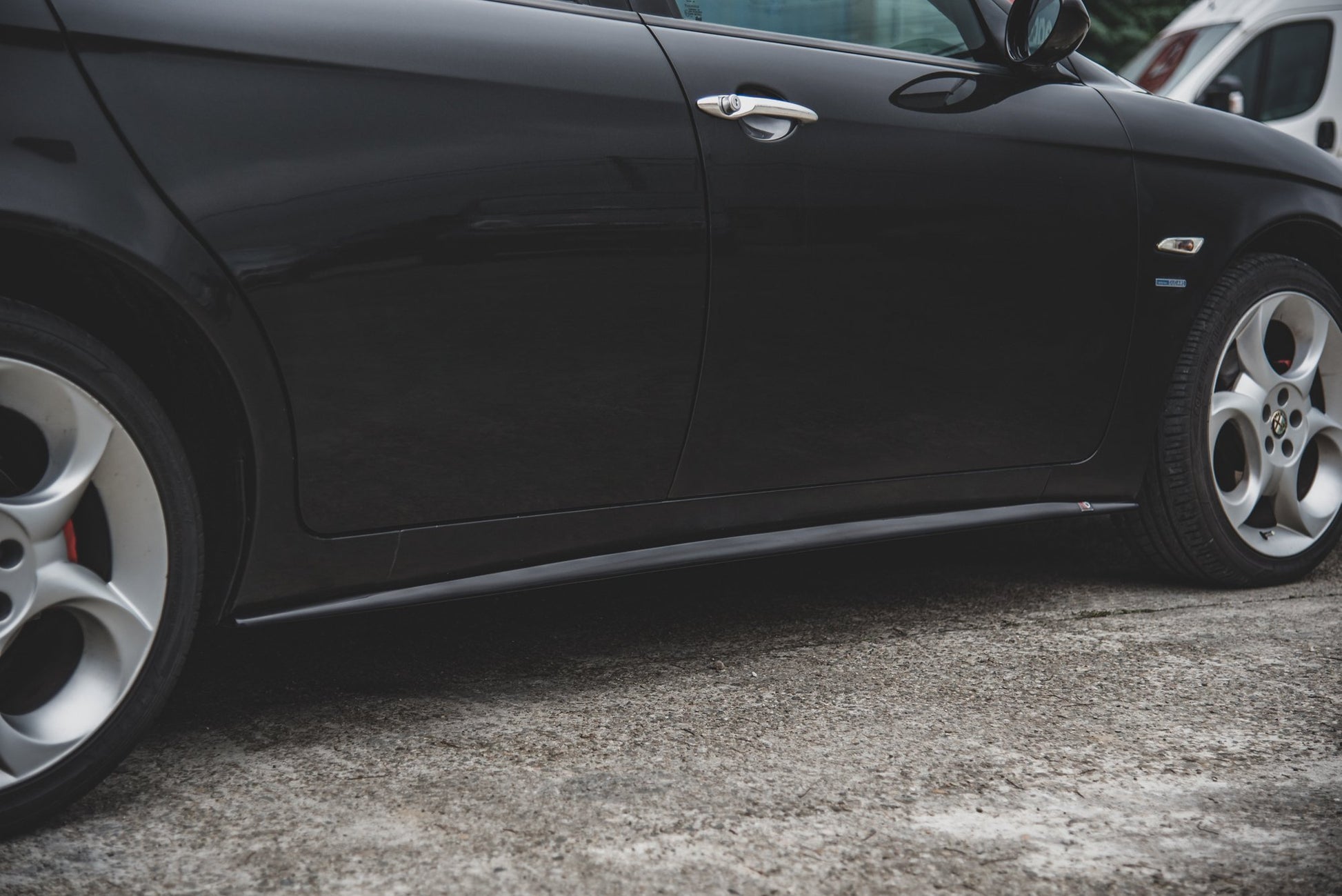 Seitenschweller Ansatz für Alfa Romeo 156 Facelift Carbon Look