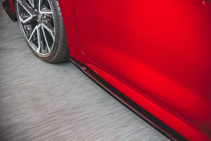Seitenschweller Ansatz für Toyota Corolla XII Hatchback schwarz Hochglanz