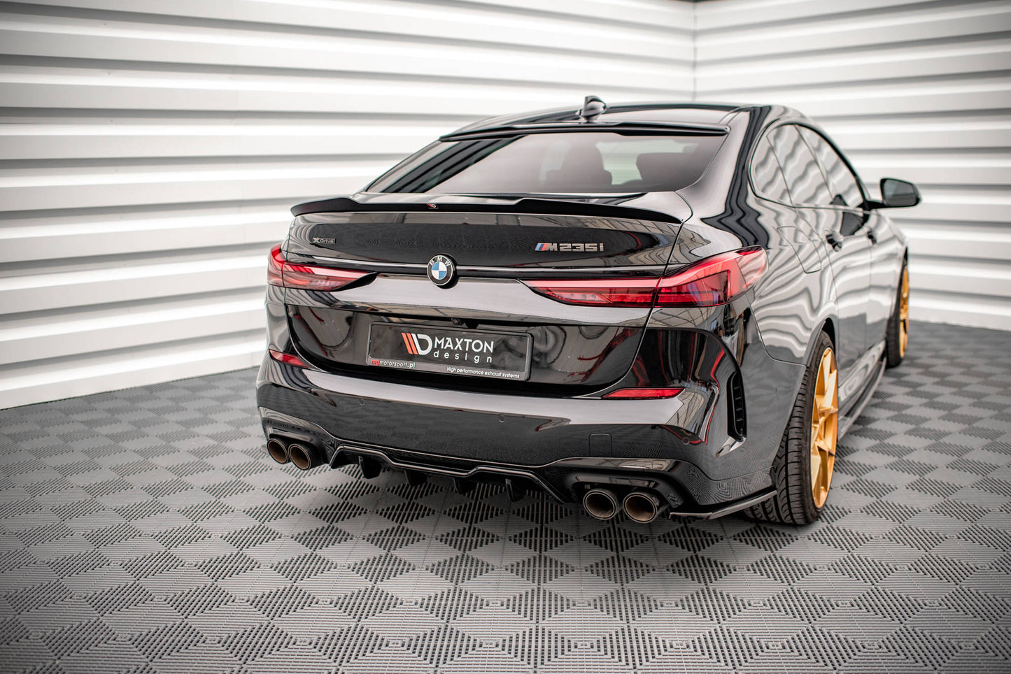 Diffusor Heck Ansatz für BMW M235i Gran Coupe F44 schwarz matt