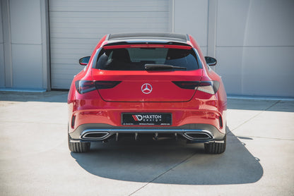 Diffusor Heck Ansatz für Mercedes-Benz CLA Shooting Brake AMG-Line X118 Carbon Look