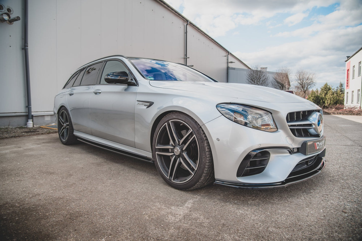 Seitenschweller Ansatz für Mercedes-Benz E63 AMG Kombi/Limousine S213/W213 schwarz matt