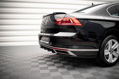 Diffusor Heck Ansatz für Volkswagen Passat B8 Facelift schwarz Hochglanz