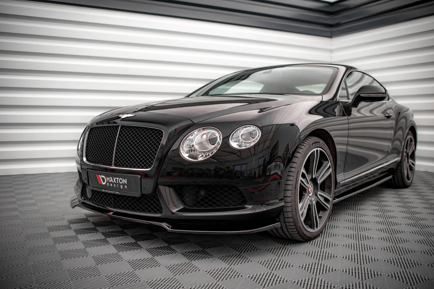 Front Ansatz V.1 für Bentley Continental GT V8 S Mk2 schwarz Hochglanz