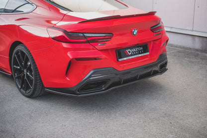Mittlerer Diffusor Heck Ansatz für BMW 8 Coupe M-Paket G15 schwarz Hochglanz